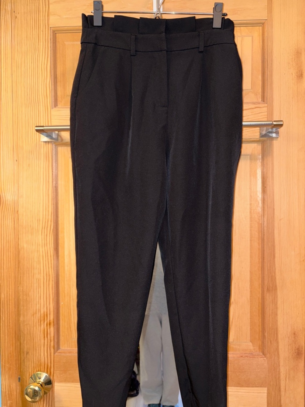 Lightweight Black Ruffled Waist Dress Pants Sz M